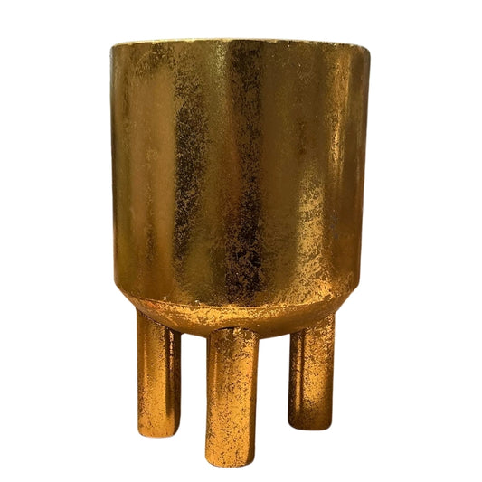Designer Blumentopf auf 4 Beinen „Gold“