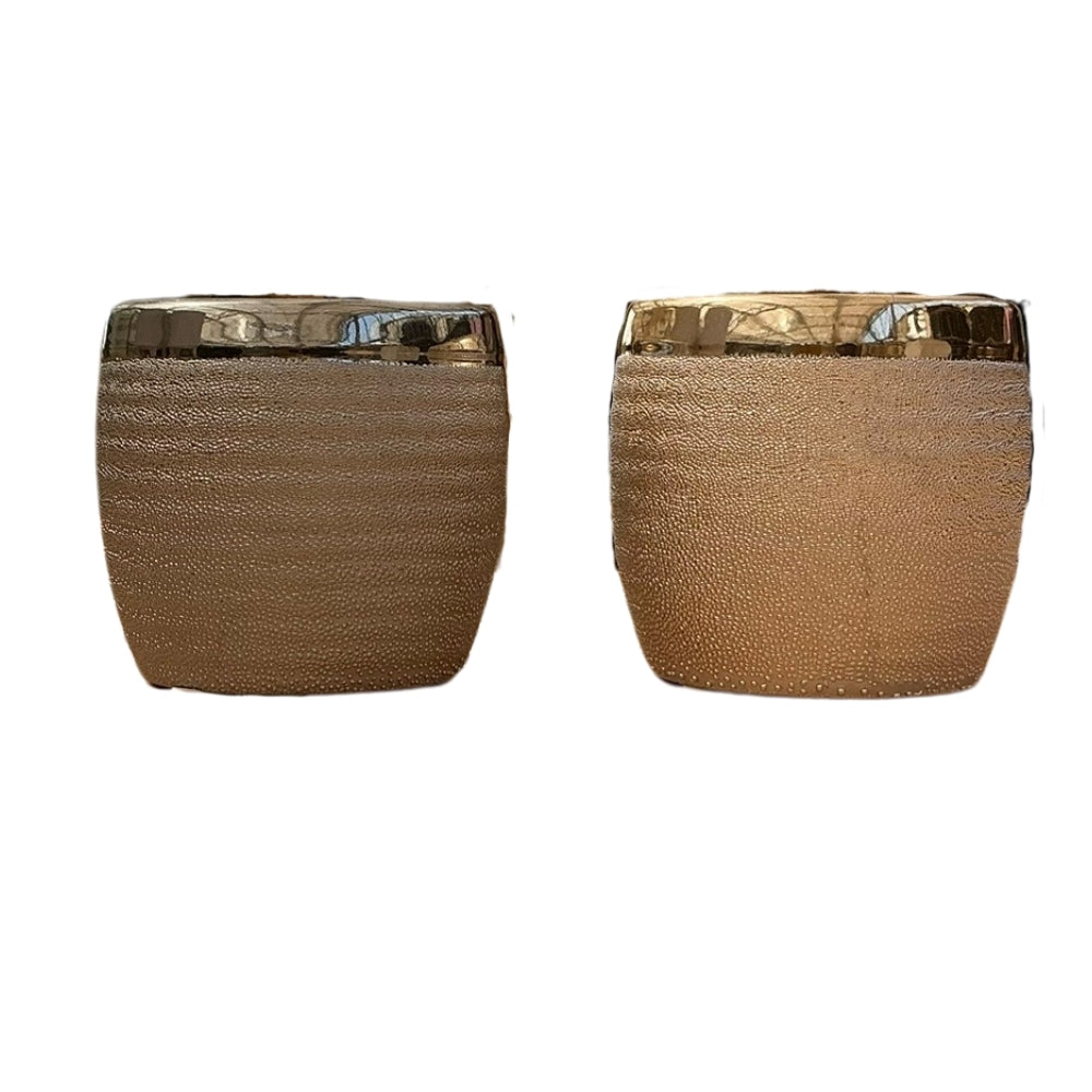 Blumentopf „Silber Champagne + Gold“